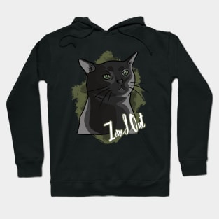 Zoned Out Black Cat Hoodie